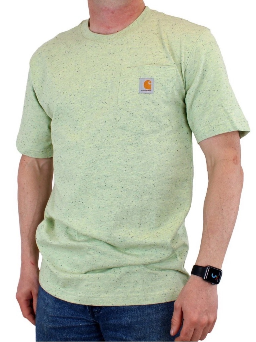 Carhartt Men's Medium Heavyweight Slim Fit Tee SHIRT Limited Edition Green Logo